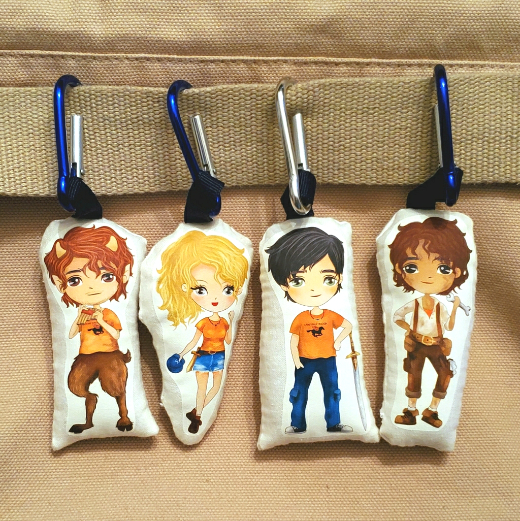 Percy Jackson Bag Dangle/Keychain Set. New.